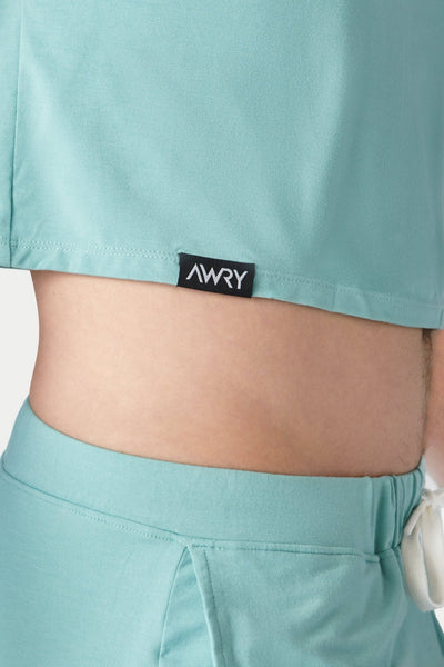 CLOUD Crop Tee - Teal - AWRY