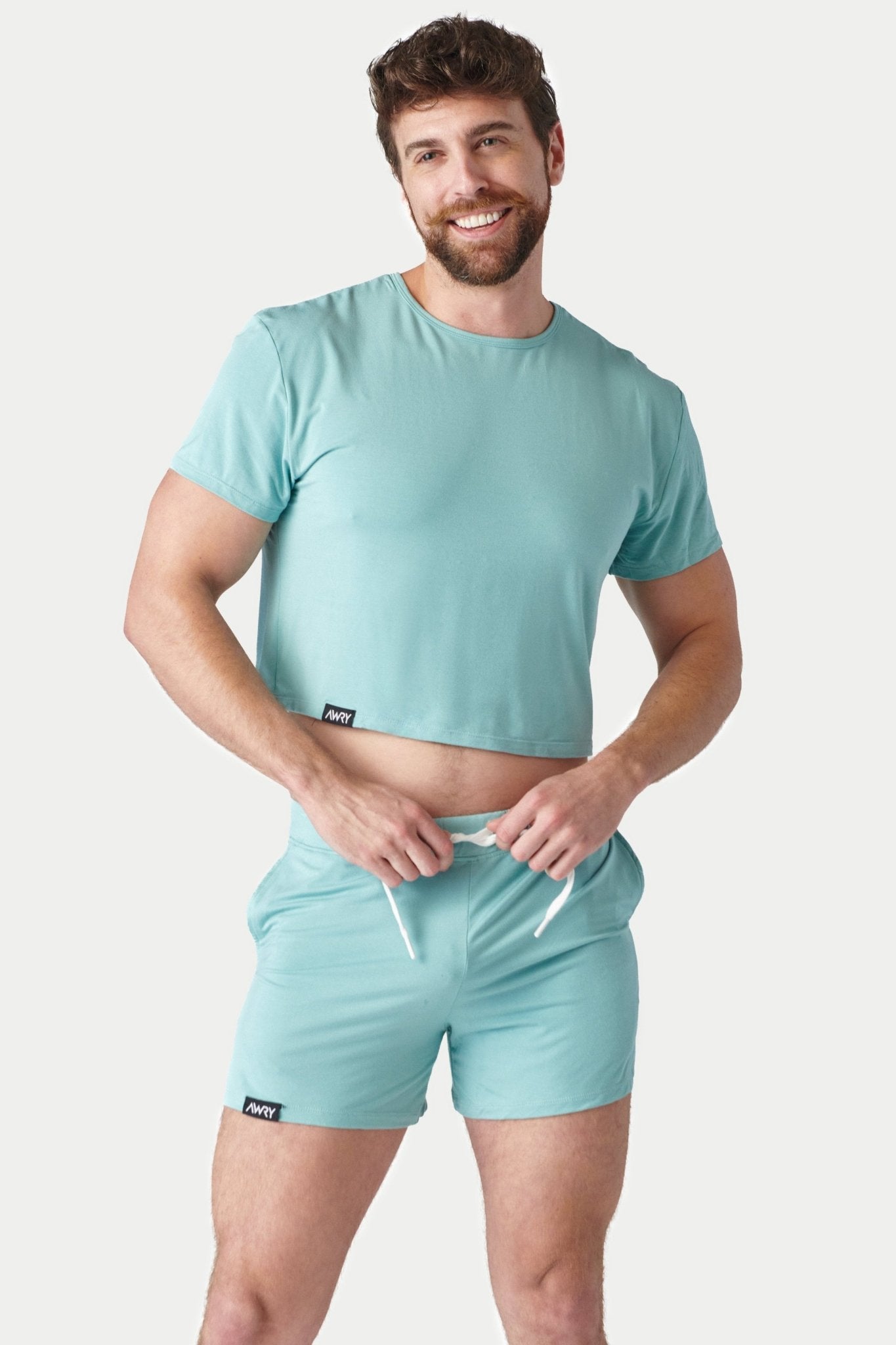 CLOUD Crop Tee - Teal - AWRY