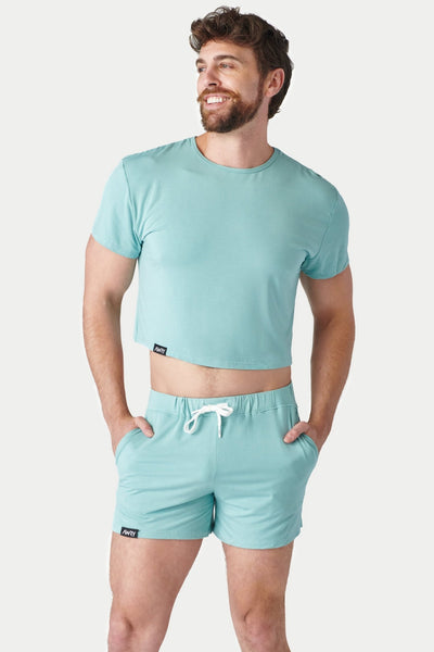 CLOUD Crop Tee - Teal - AWRY