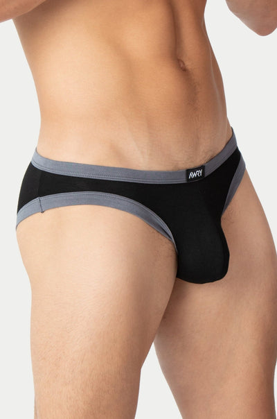 CONTRAST Briefs - Black - AWRY