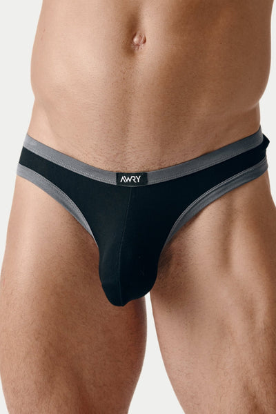 CONTRAST Thong - Black - AWRY