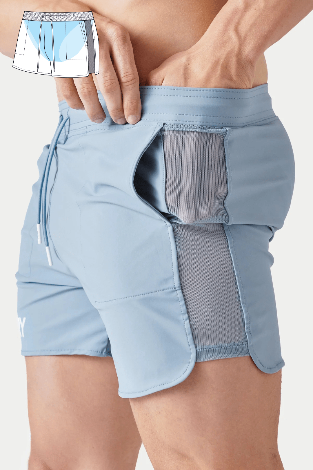 EDGE Shorts - Arctic Blue - AWRY