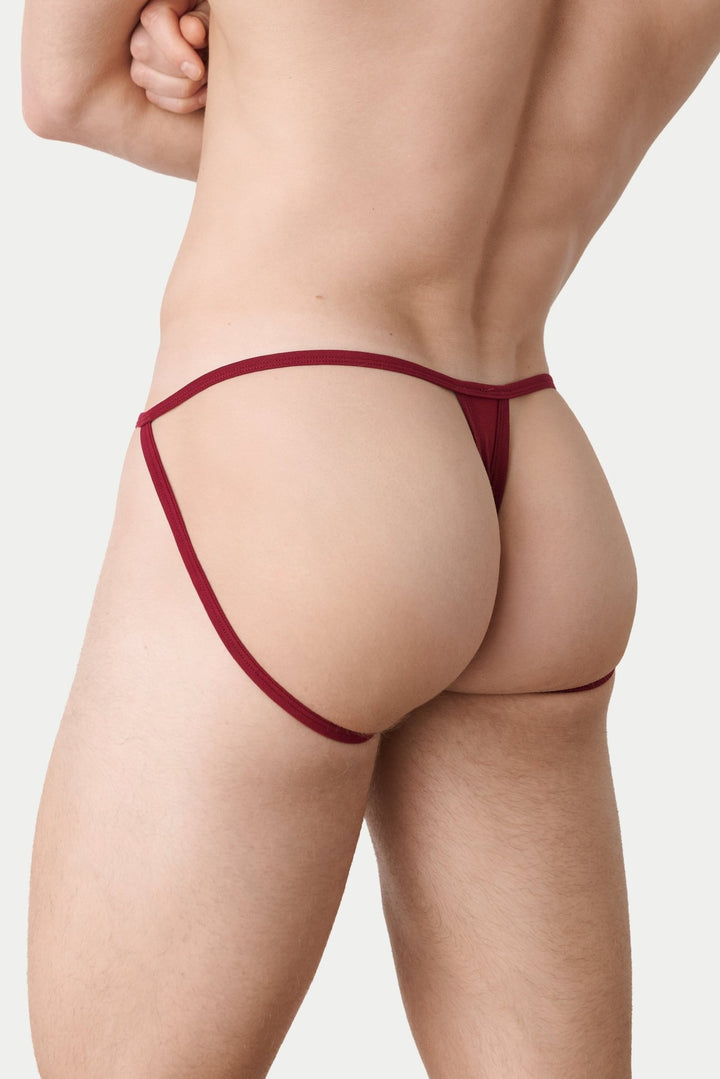 ESSENTIAL String Jock Thong - Burgundy - AWRY