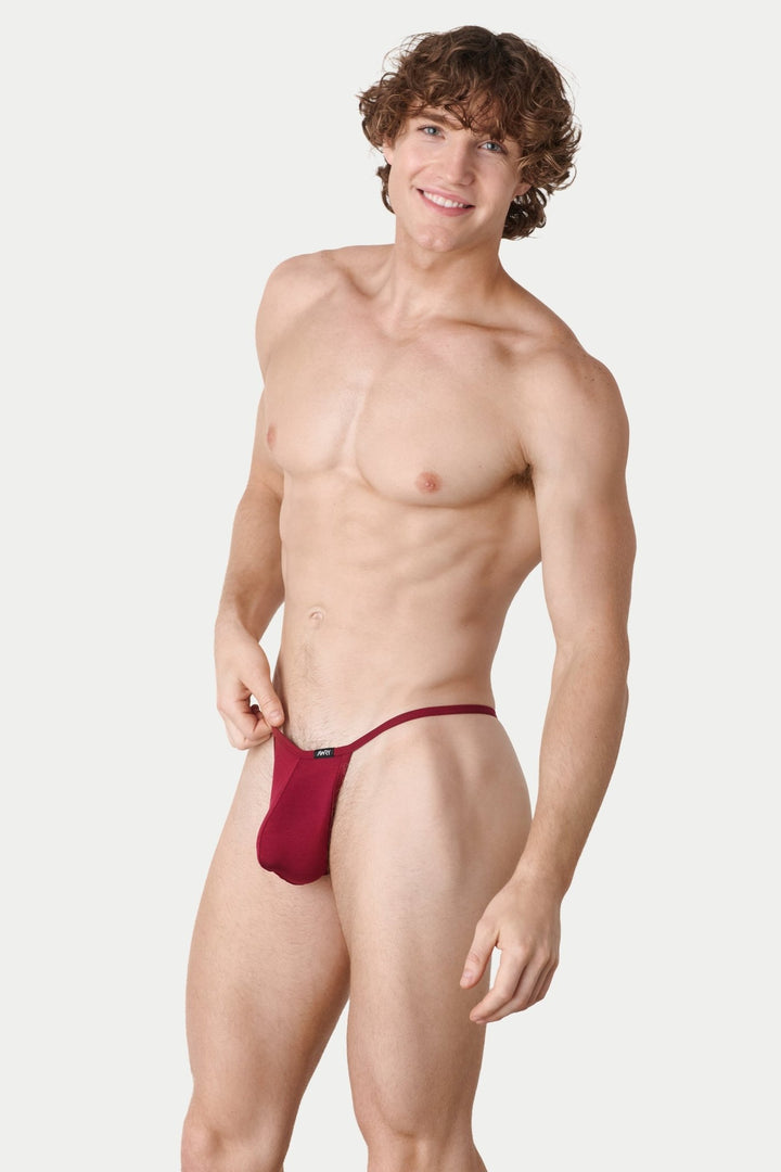 ESSENTIAL String Thong - Burgundy - AWRY