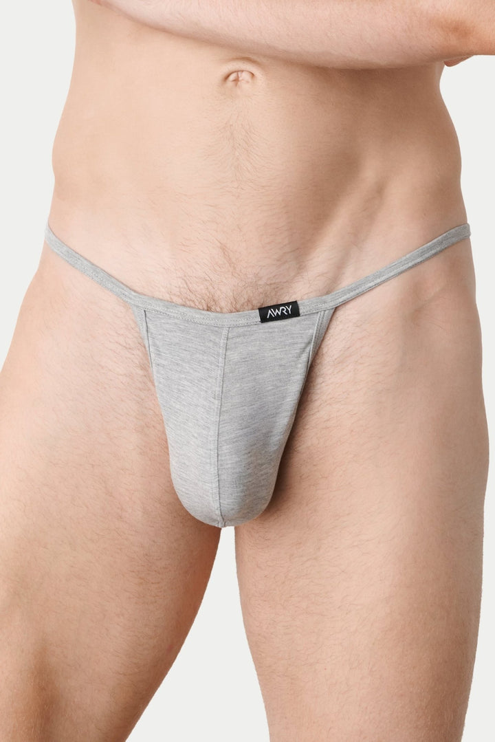 ESSENTIAL String Thong - Heather Gray - AWRY