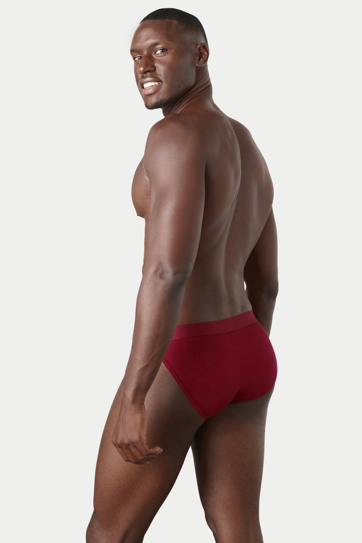ESSENTIAL Tanga Briefs - Burgundy - AWRY