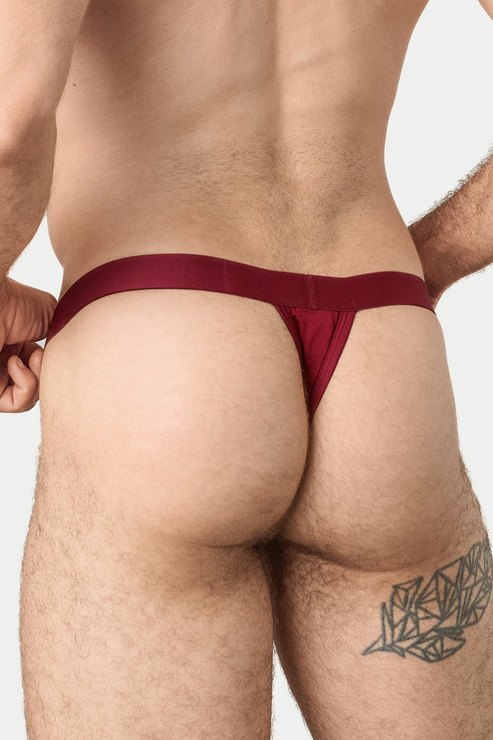 ESSENTIAL Thong - Burgundy - AWRY