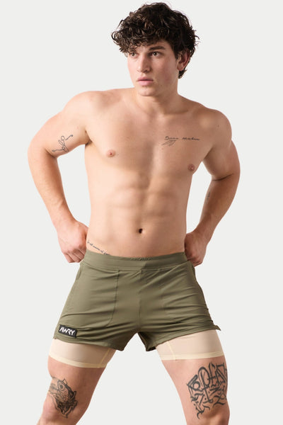 FLEX Shorts - Army Green - AWRY