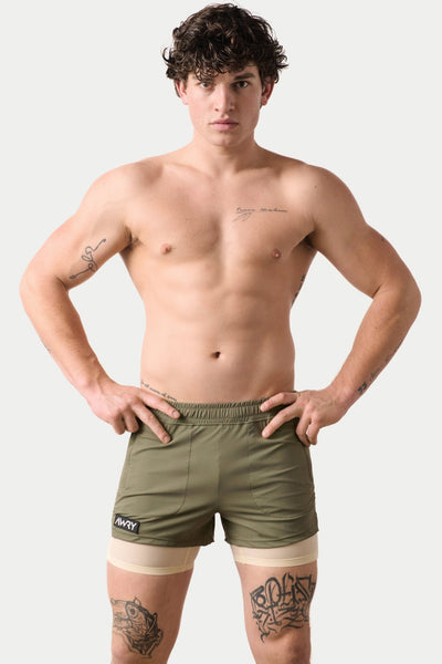FLEX Shorts - Army Green - AWRY