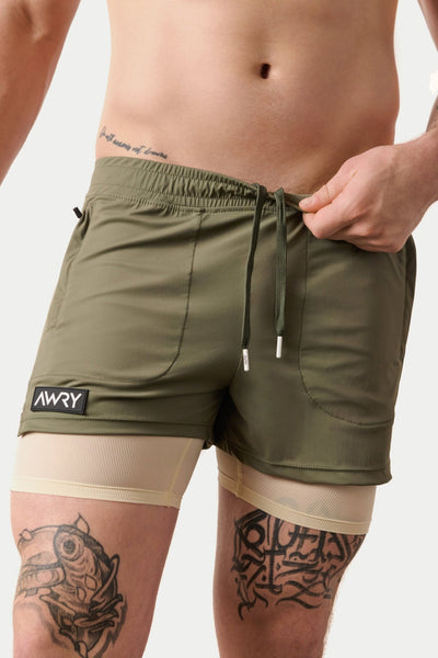 FLEX Shorts - Army Green - AWRY