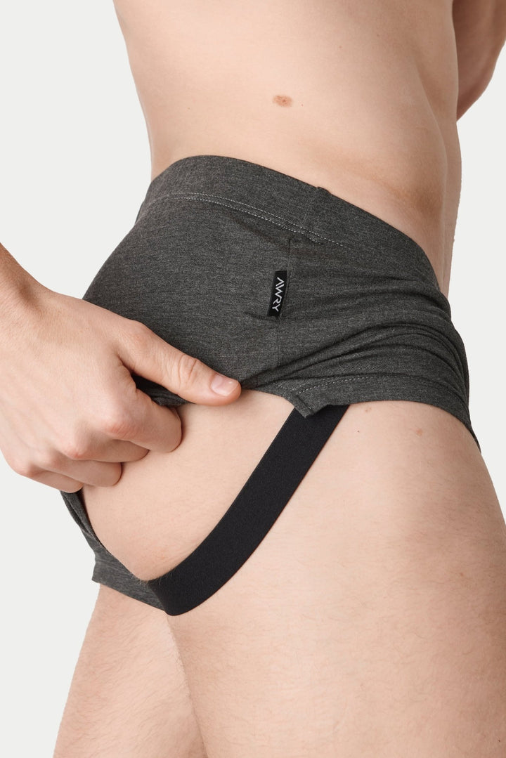 FUSION Jock Boxers - Dark Heather Gray - AWRY