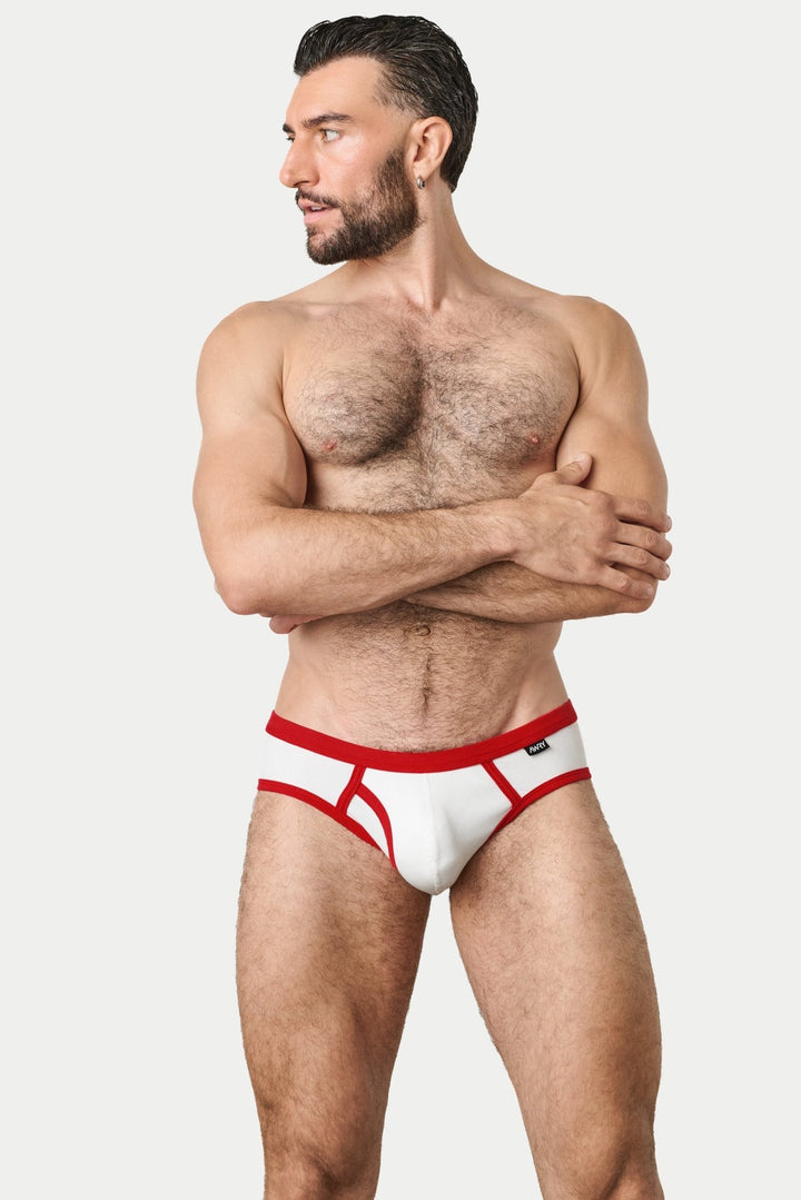 HERO Briefs - White with Red - AWRY