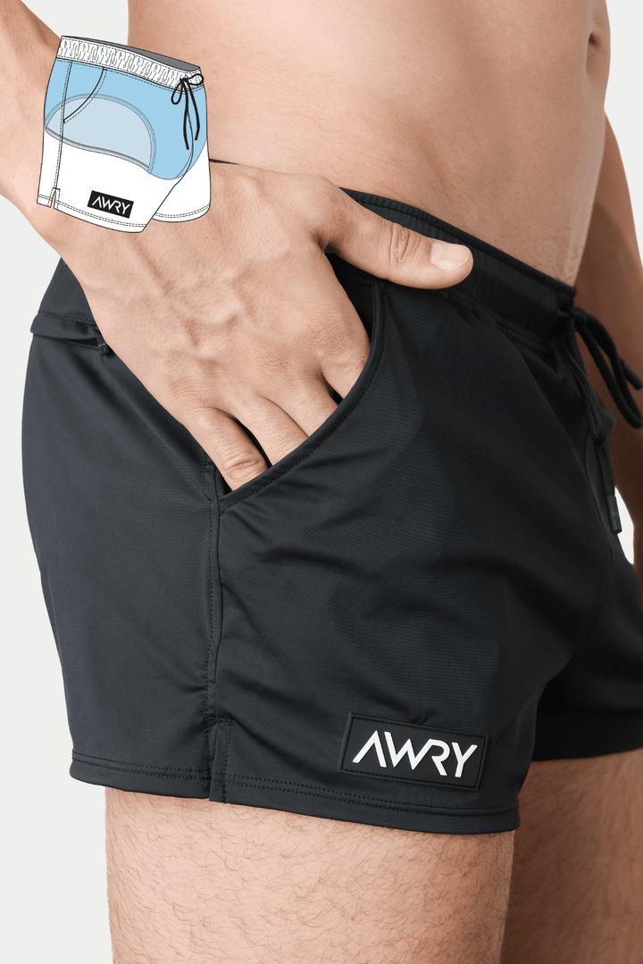 HYBRID Shorts - Black - AWRY