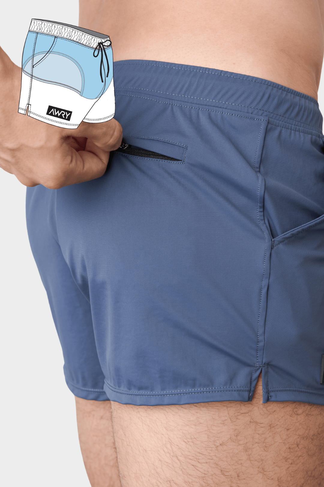 HYBRID Shorts - Midnight Blue - AWRY