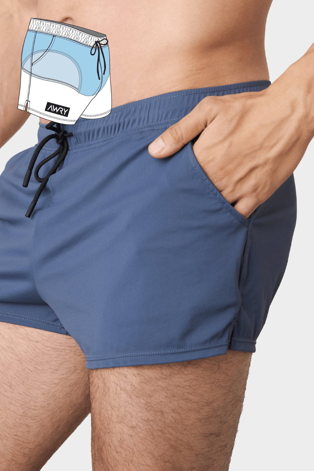 HYBRID Shorts - Midnight Blue - AWRY