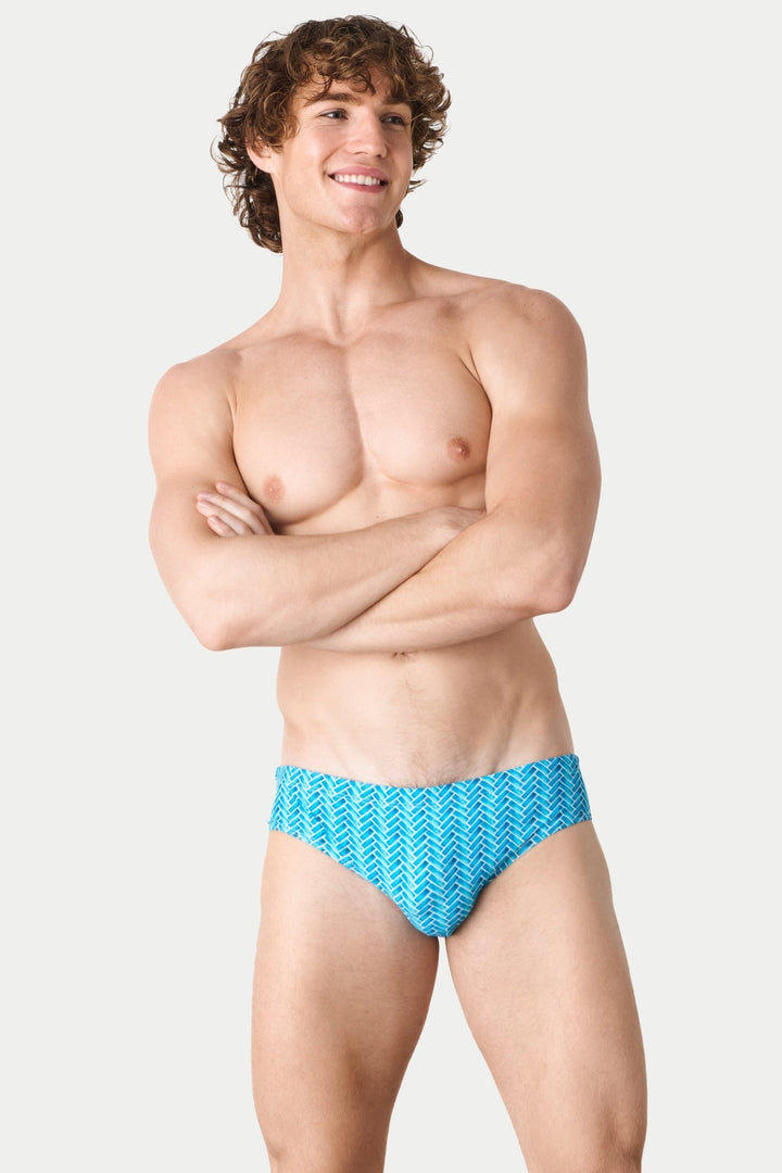 ICON Classic Swim Brief - Herringbone - AWRY
