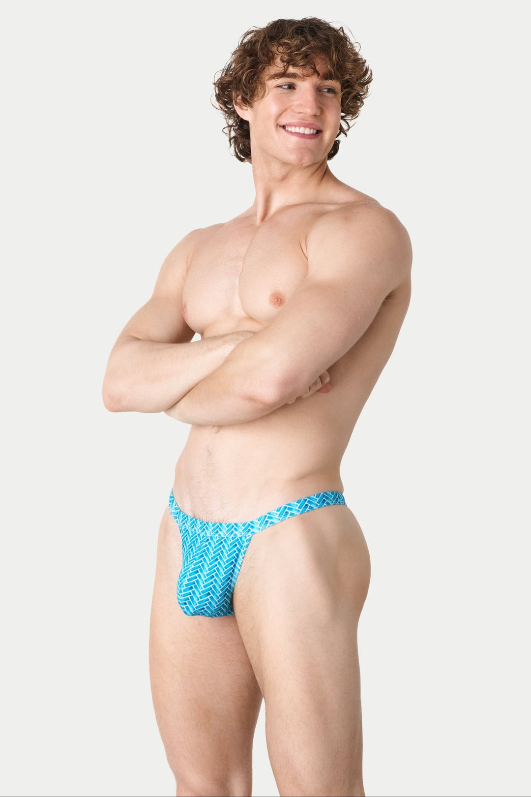 ICON Swim Thong - Herringbone - AWRY