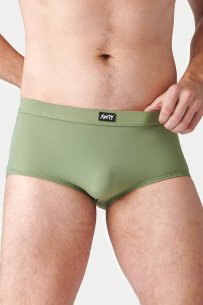 LAGOON Swim Sunga - Muted Green - AWRY
