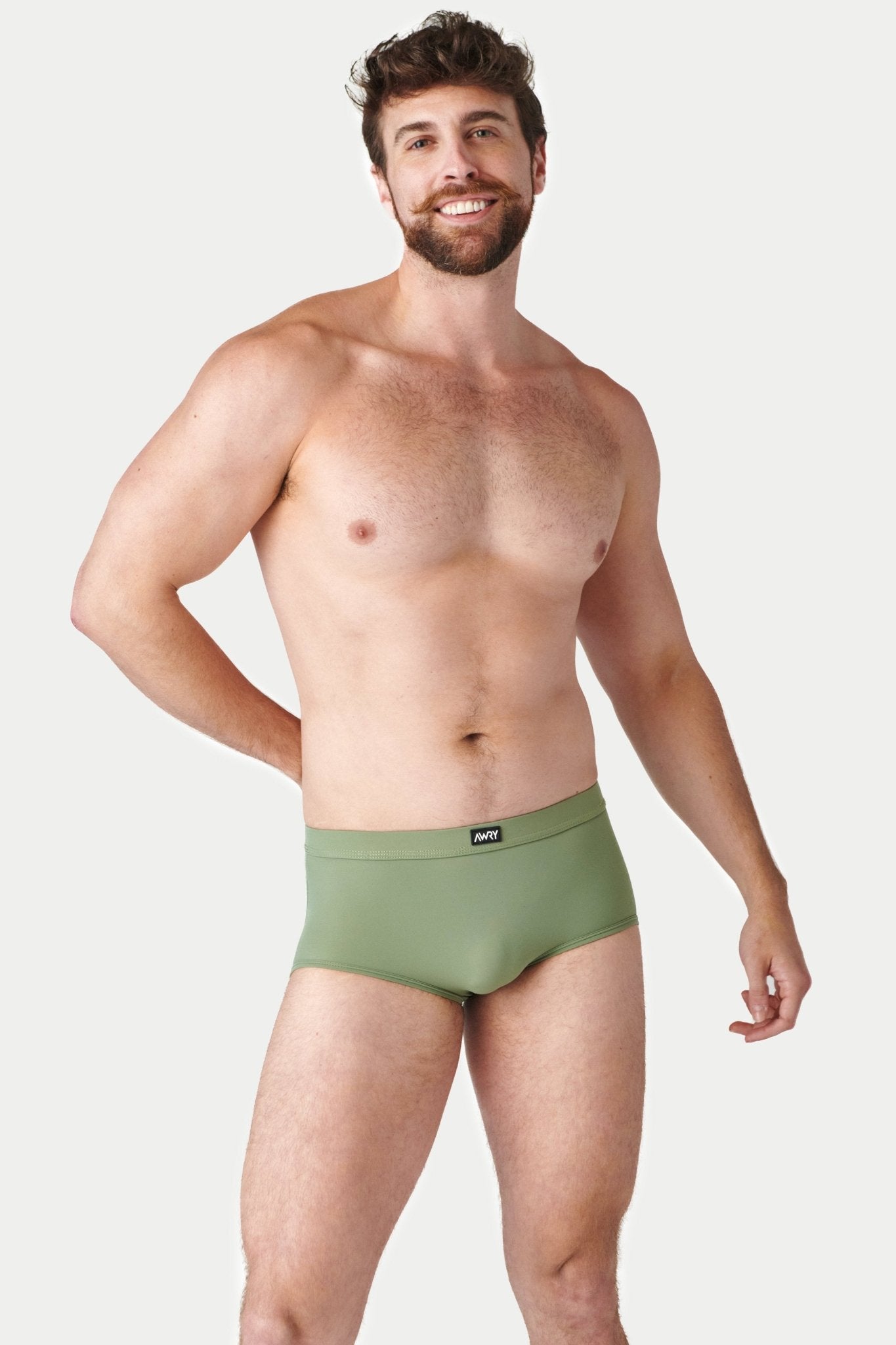 LAGOON Swim Sunga - Muted Green - AWRY