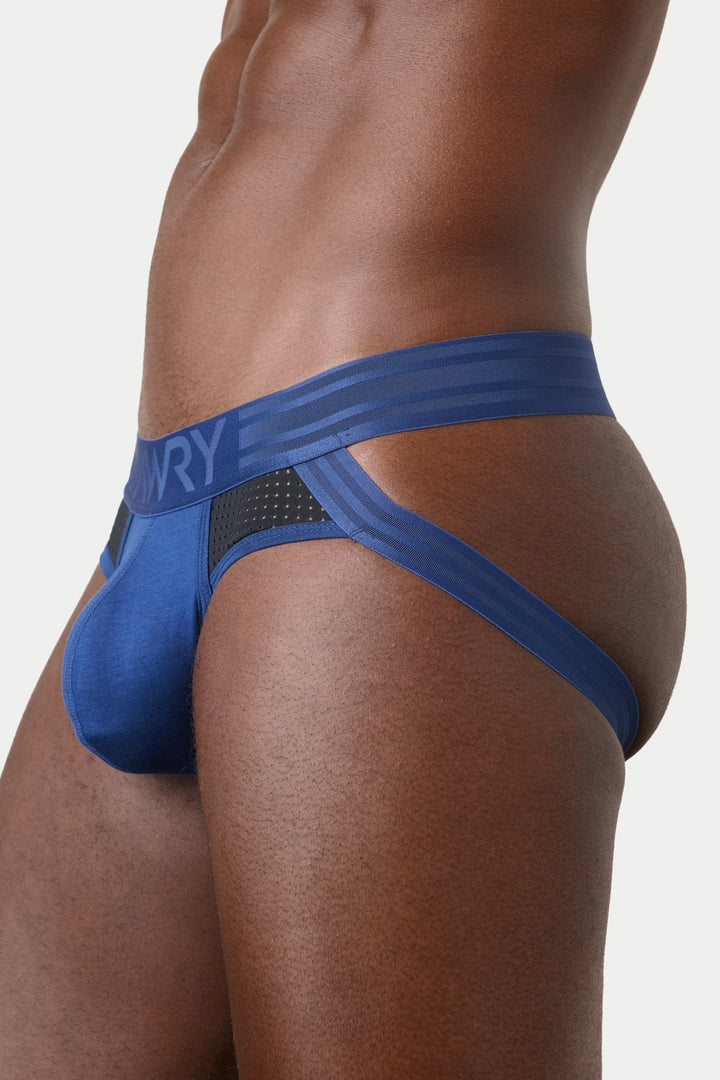 LIFT Jock Thong - Blue with Black - AWRY