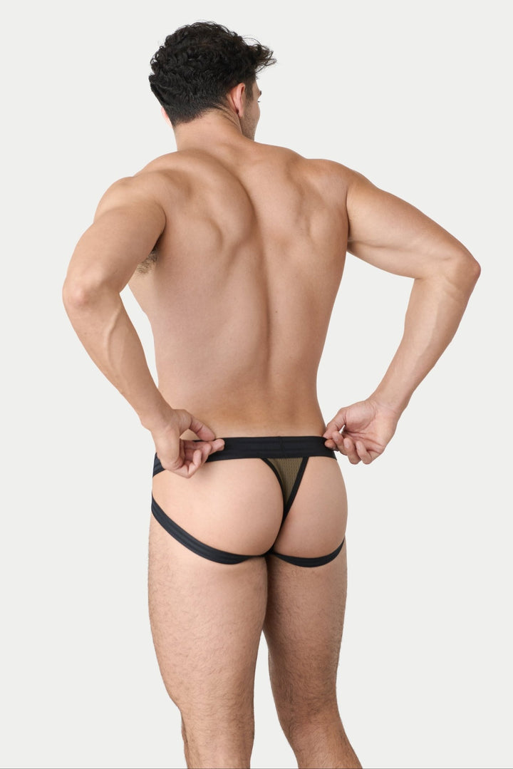 LIFT Jock Thong - Moss Black - AWRY