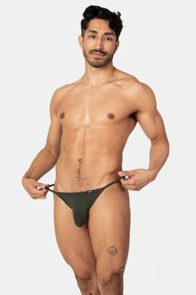 LUXE String Bikini - Deep Olive - AWRY