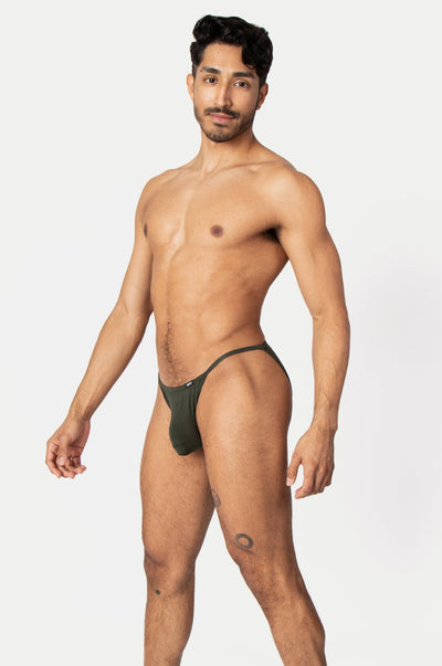 LUXE String Bikini - Deep Olive - AWRY