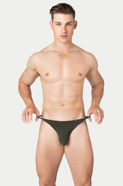 LUXE String Bikini - Deep Olive - AWRY