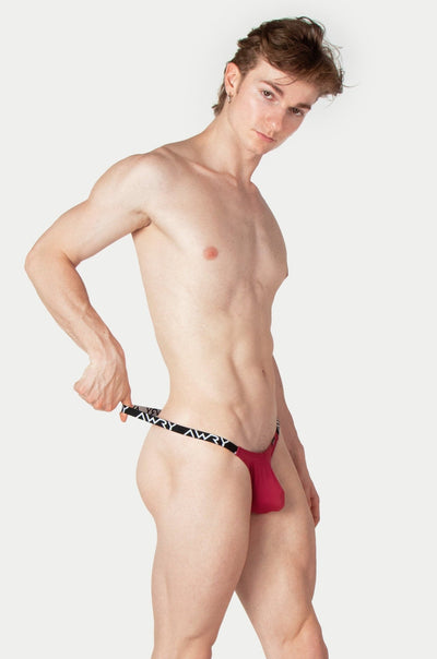 MODERN Logo Thong - Maroon - AWRY