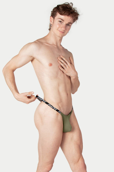 MODERN Logo Thong - Moss Green - AWRY