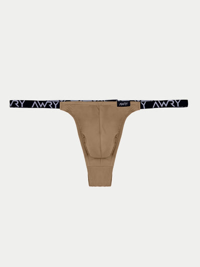 MODERN Logo Thong - Taupe - AWRY