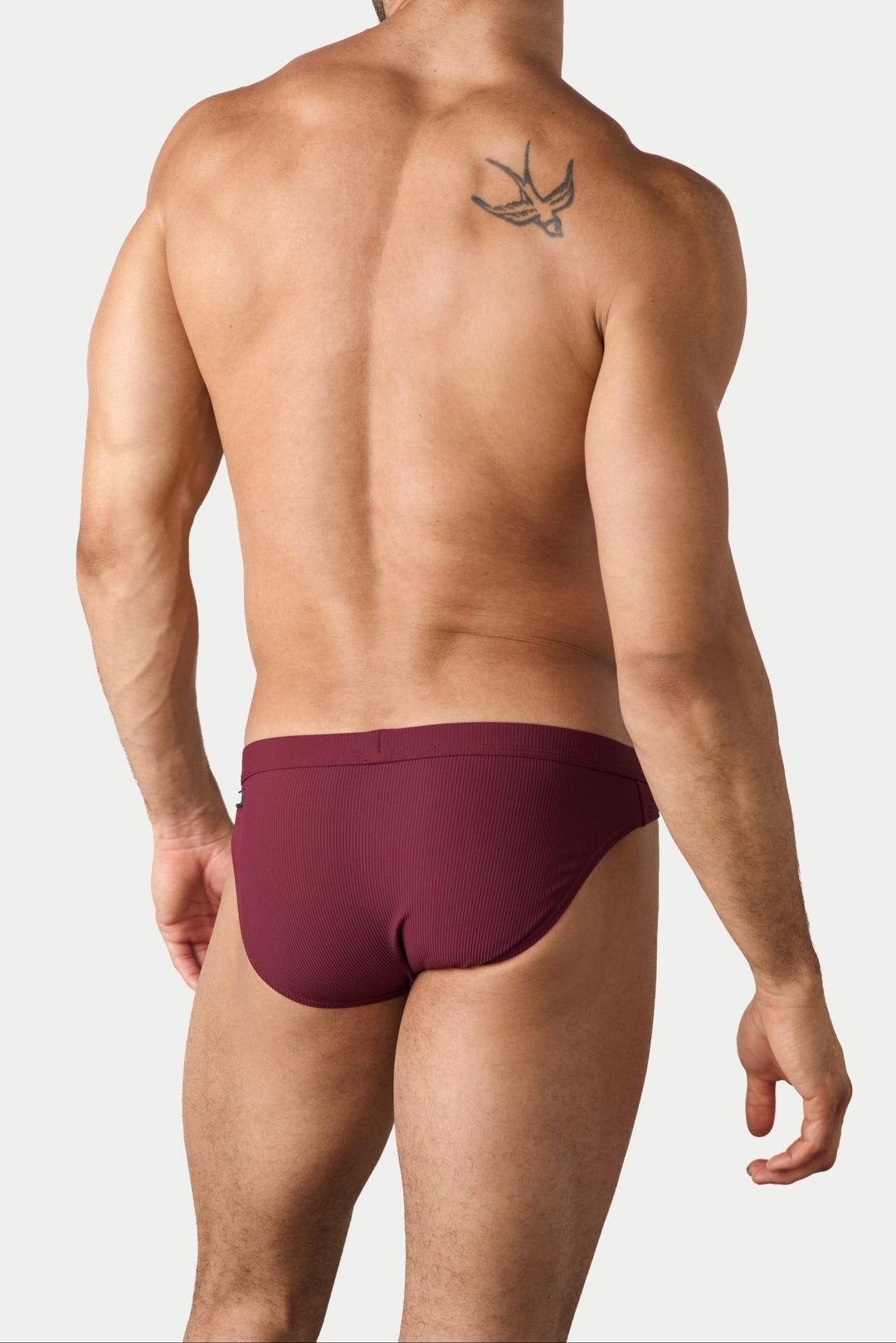 OASIS Contour Swim Brief - Maroon - AWRY