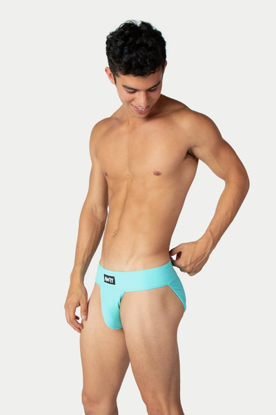 "Oops" THICK Swim Briefs - Sky Blue - AWRY