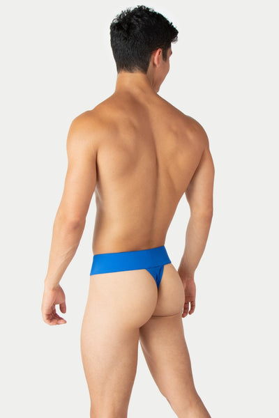 "Oops" THICK Swim Thong - Blue - AWRY