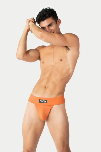 "Oops" THICK Swim Thong - Burnt Orange - AWRY