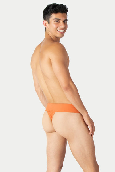 "Oops" THICK Swim Thong - Burnt Orange - AWRY