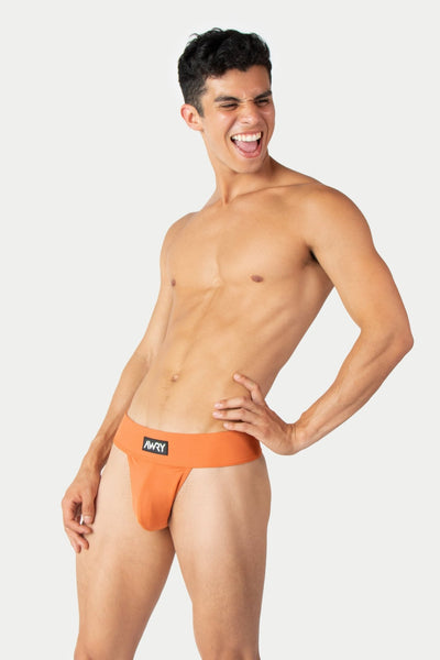 "Oops" THICK Swim Thong - Burnt Orange - AWRY
