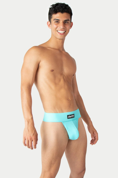 "Oops" THICK Swim Thong - Sky Blue - AWRY