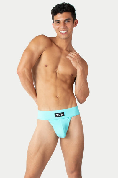 "Oops" THICK Swim Thong - Sky Blue - AWRY