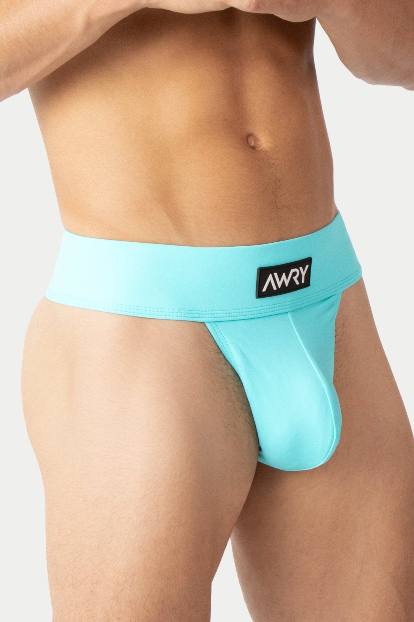 "Oops" THICK Swim Thong - Sky Blue - AWRY