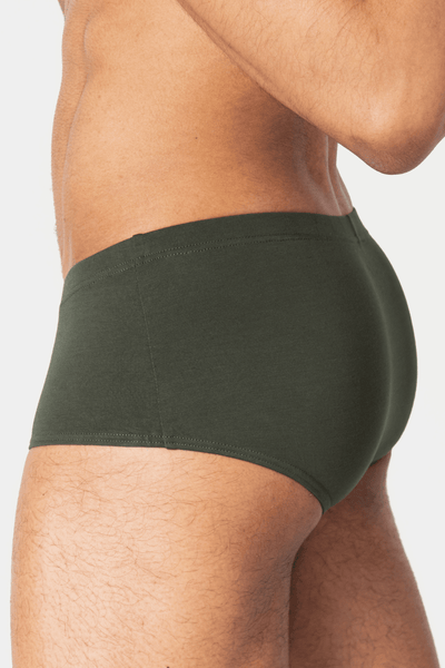 PLACID Square Briefs - Deep Olive - AWRY