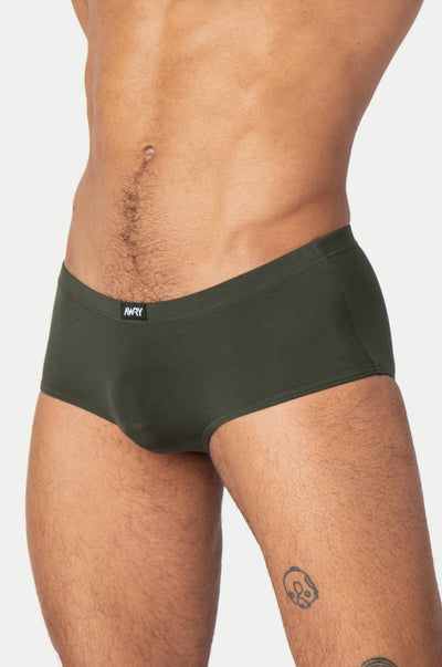 PLACID Square Briefs - Deep Olive - AWRY