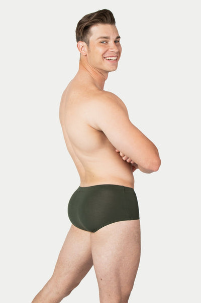 PLACID Square Briefs - Deep Olive - AWRY