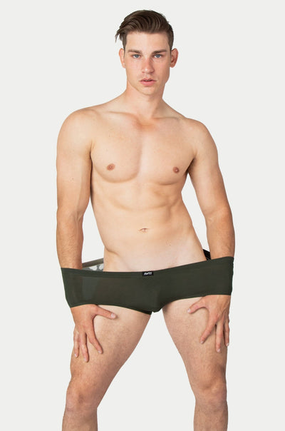 PLACID Square Briefs - Deep Olive - AWRY