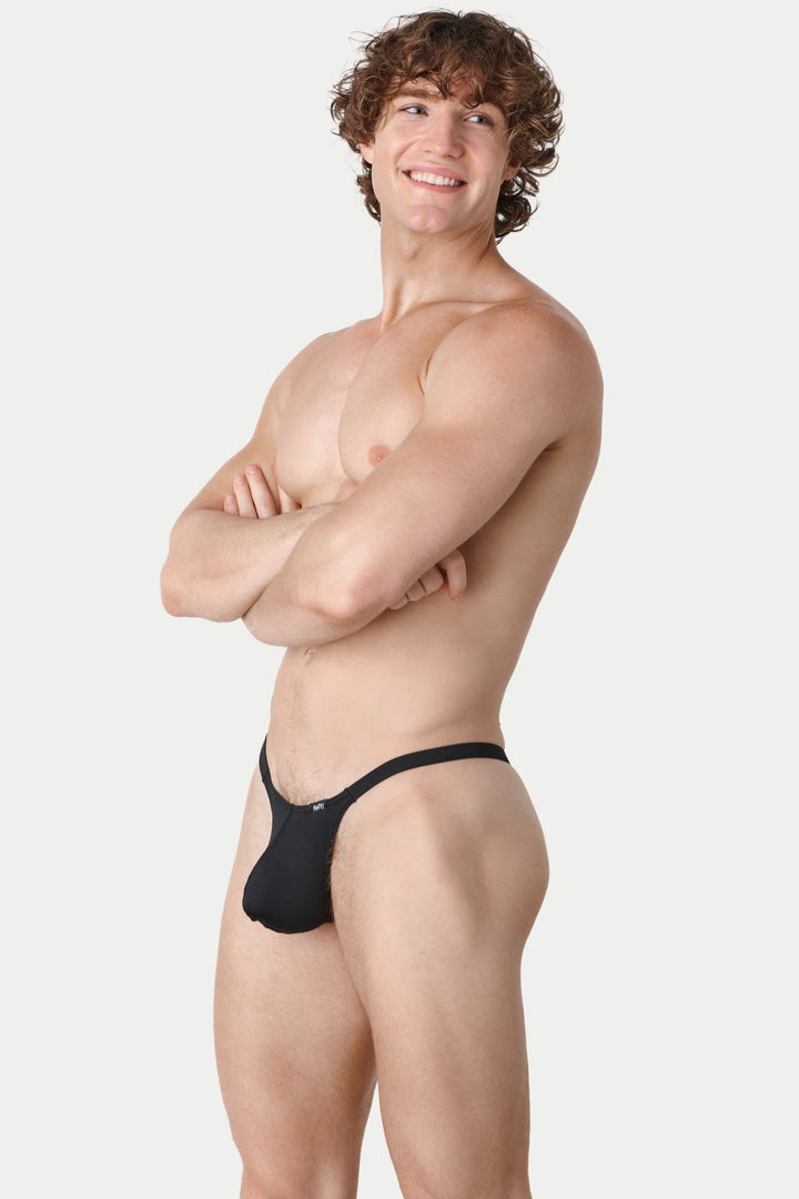 PULSE V-String (Extended Pouch) - Black - AWRY