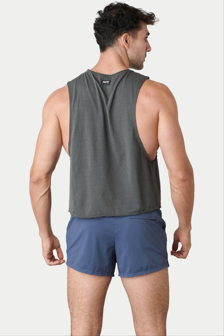 RAW Crop Tank - Charcoal - AWRY