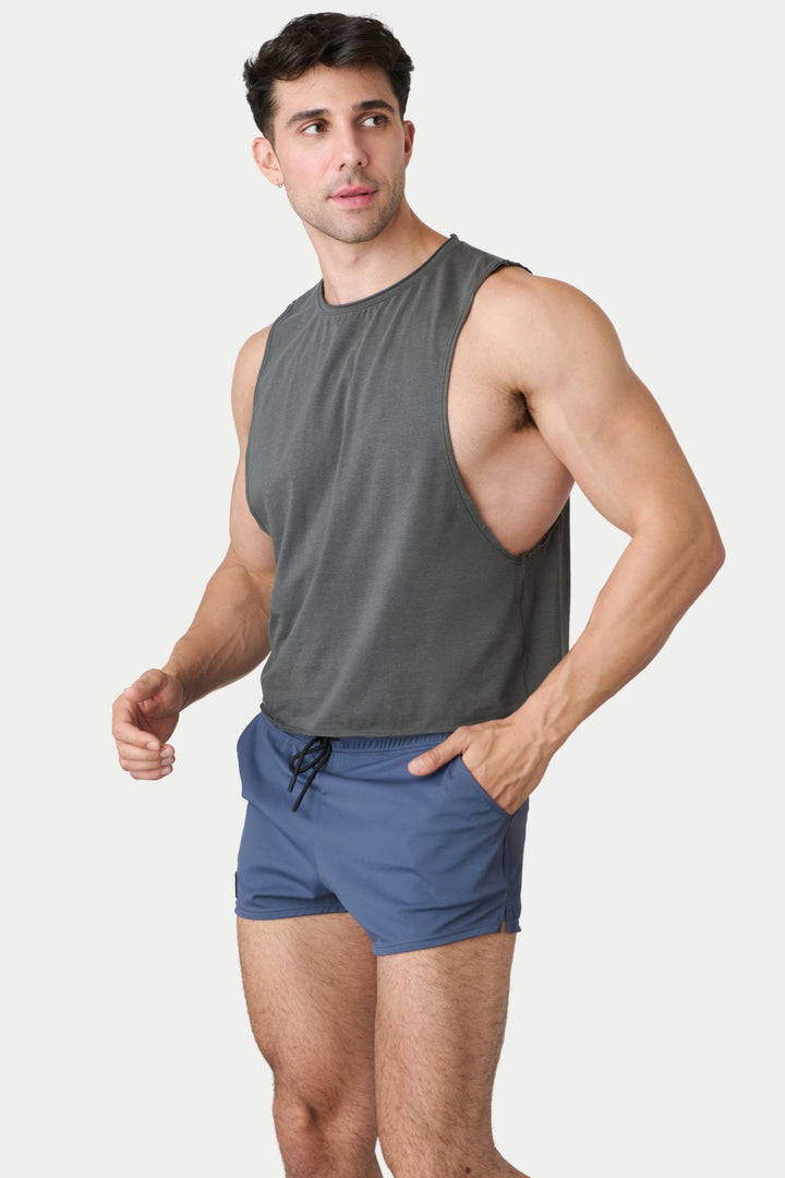 RAW Crop Tank - Charcoal - AWRY