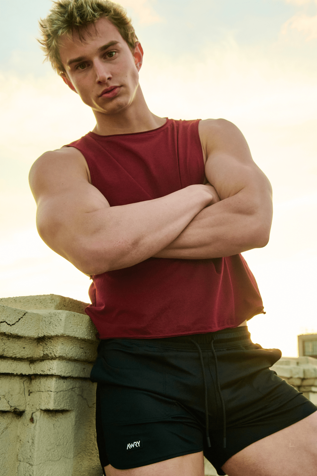 RAW Crop Tank - Maroon - AWRY