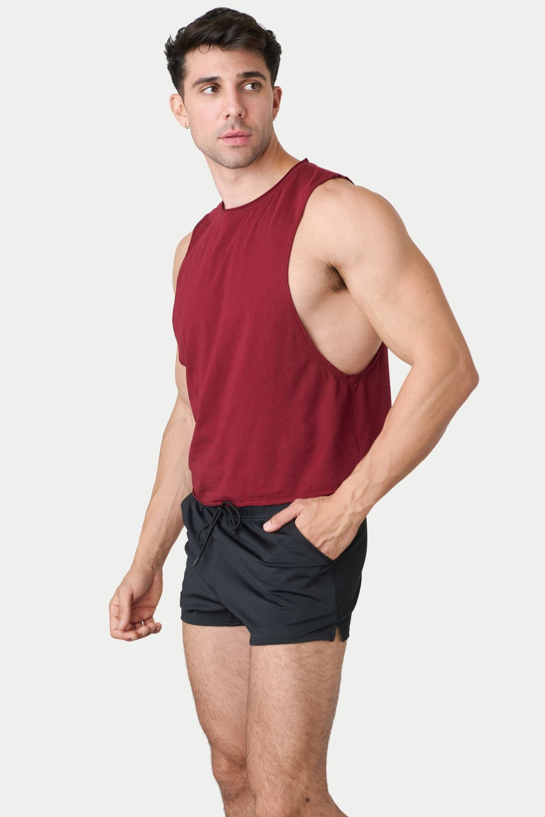 RAW Crop Tank - Maroon - AWRY