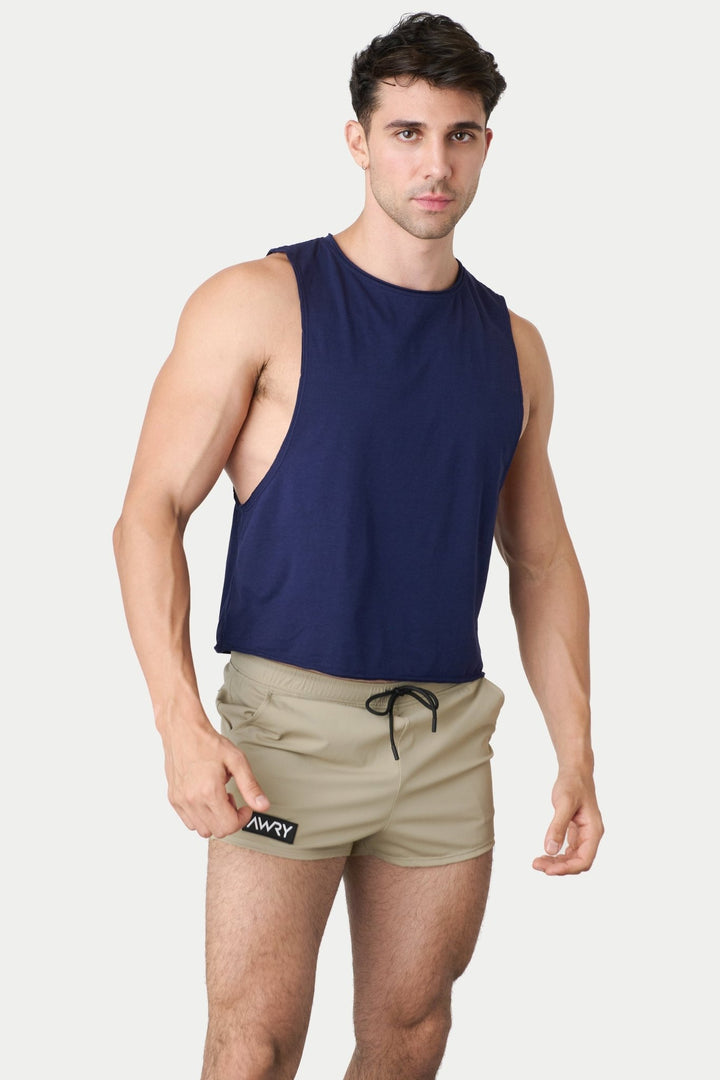 RAW Crop Tank - Navy - AWRY